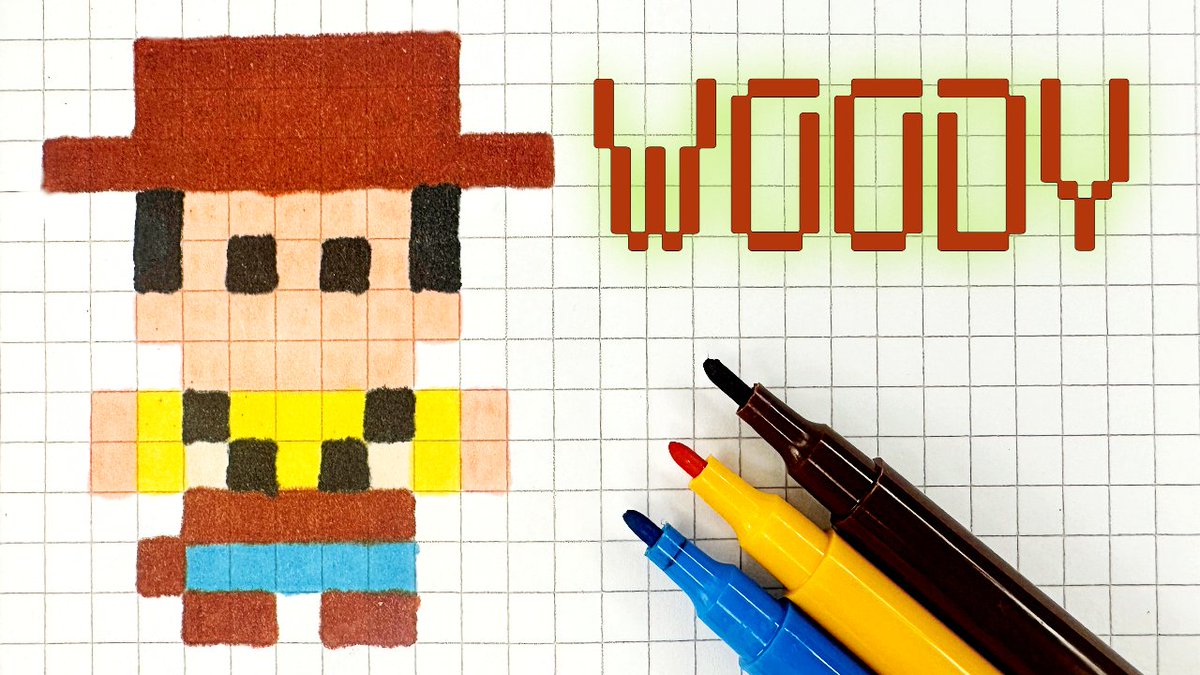 youtu.be/2HOv8cZUj5o <<- CLICK THE LINK TO SEE HOW TO DRAW WOODY FROM TOY STORY - PIXEL ART #Woody #ToyStory #lightyear #buzzlightyear #Pixar #pixelart #artistontwittter #speedpainting #howtodraw