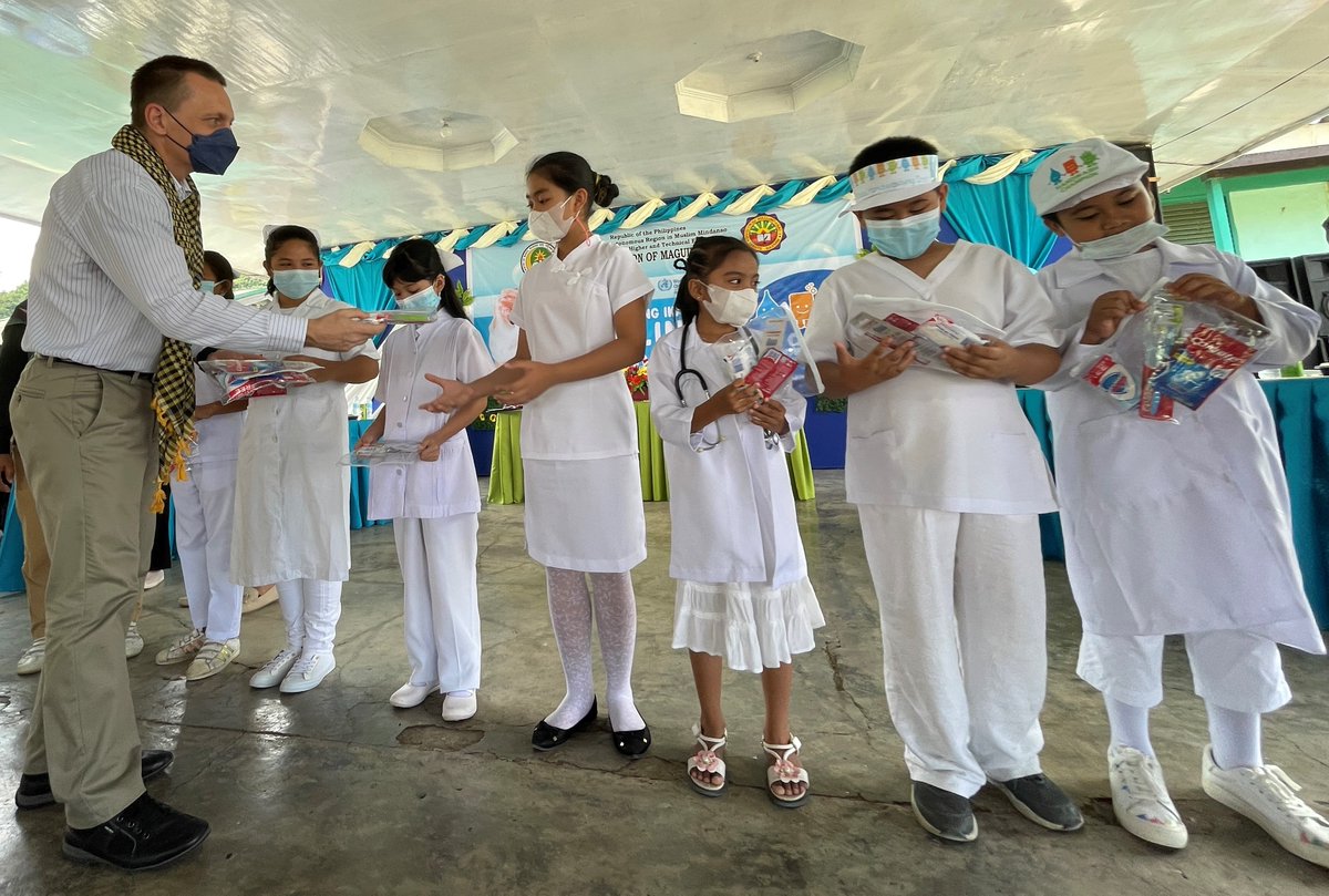 radekrzehak's tweet photo. A culminating Global Handwashing Day Celebration (#GHD2022) took place today in Tenorio Elementary School in #BARMM. It was led by @BangsamoroGovt Education Ministry (#MBHTE), @MOHBARMM and supported by the local government and @unicefphils, HAPPY GHD to ALL!! https://t.co/5jWa3RF6b9