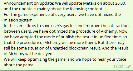 XxCunh's tweet photo. Announcement on update: We will update Metars on about 20:00, and the update is mainly about the following content. https://t.co/StDygkNctg