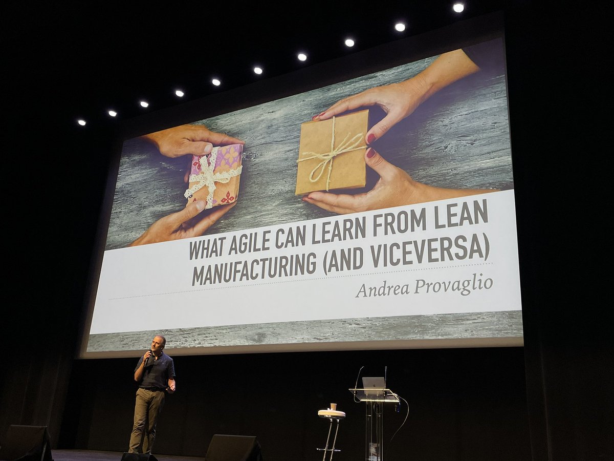 FlowConFR's tweet photo. 💡What Agile can learn from Lean Manifacturing - and viceversa 

@andreaprovaglio sharing with us a quite commun metaphor, we want our organization to work like an oiled machine ⚙️

#FLOWCON https://t.co/DkIpxiBfTr