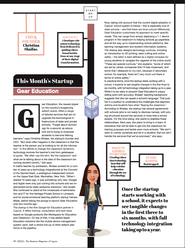 geareducation's tweet photo. We are this month's featured #startup in @Goldnewscy Magazine (page 12): https://t.co/KK8rFi5GoC | #edtech #cyprus #cypruseducation #digitalcyprus https://t.co/ImlmSM3fhQ