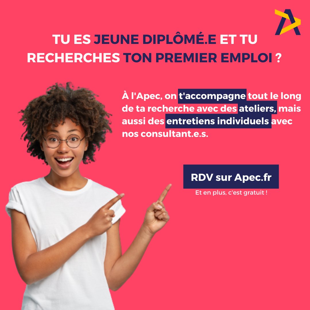 [🔵 OBJECTIF 1er EMPLOI]

étudiant.es ou jeunes diplômé.es, participe dans un de nos centres ou en visio à un atelier gratuit pour booster ta #recherchedemploi ou d'#alternance et repars avec le plein de conseils !

Inscris-toi 👉 bit.ly/3eLV3Lz