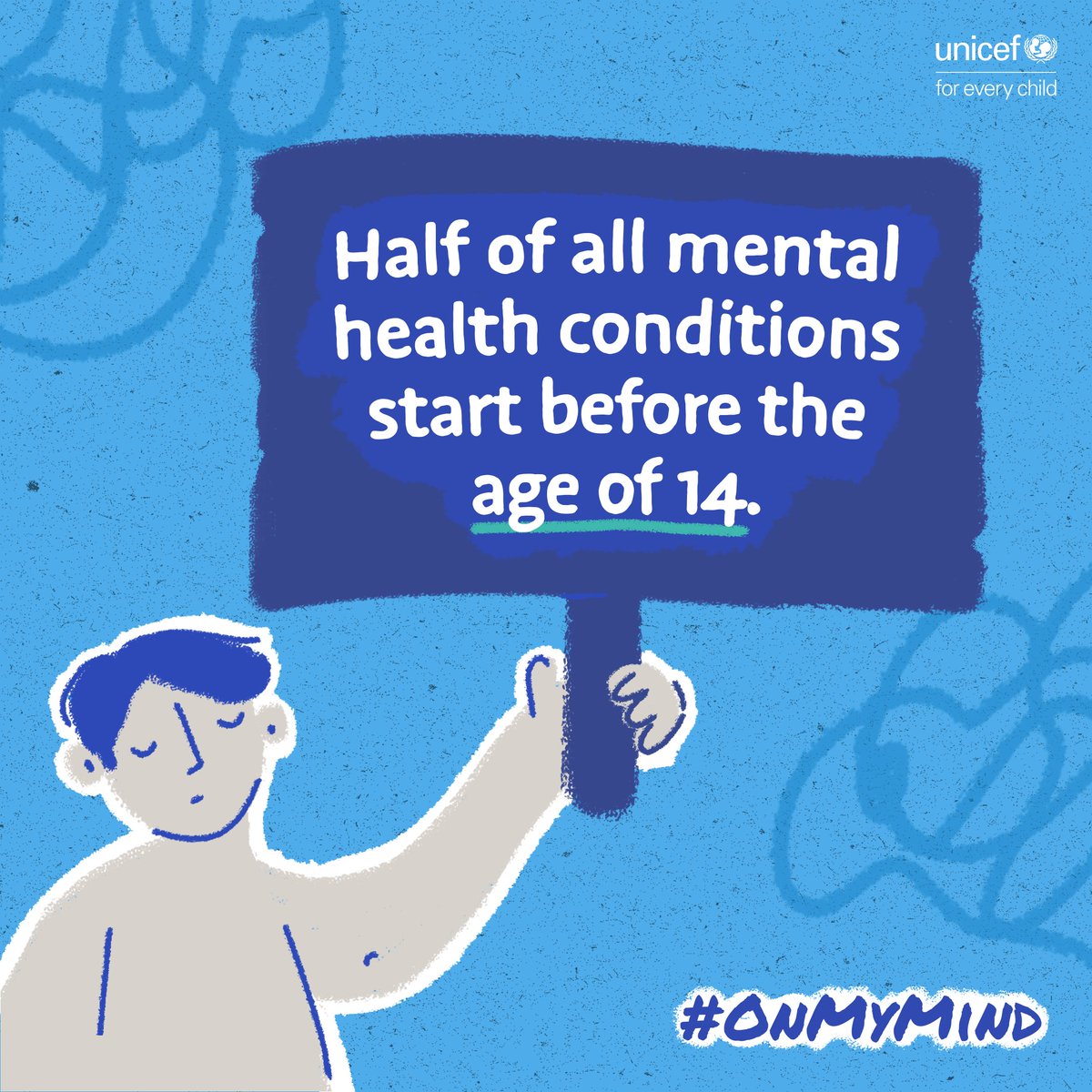 unicef_nepal's tweet photo. If your teen or child isn’t acting like themselves, try asking them ‘what’s on your mind?’ 

 The sooner they share, the sooner they can get the support they need.  

 #OnMyMind https://t.co/tpas3oxhWw