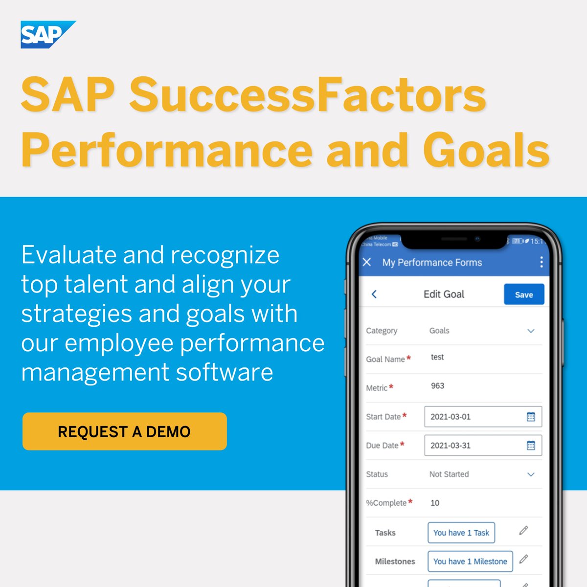 eariasduval's tweet image. Descubre cómo SAP @successfactors Performance &amp;amp; Goals puede ayudar a su negocio a aumentar la eficiencia al tiempo que mejora la experiencia de sus empleados. 

Solicite una demo 🖥️: imsap.co/6015MlrST

#SAPMidsize #HRSoftware