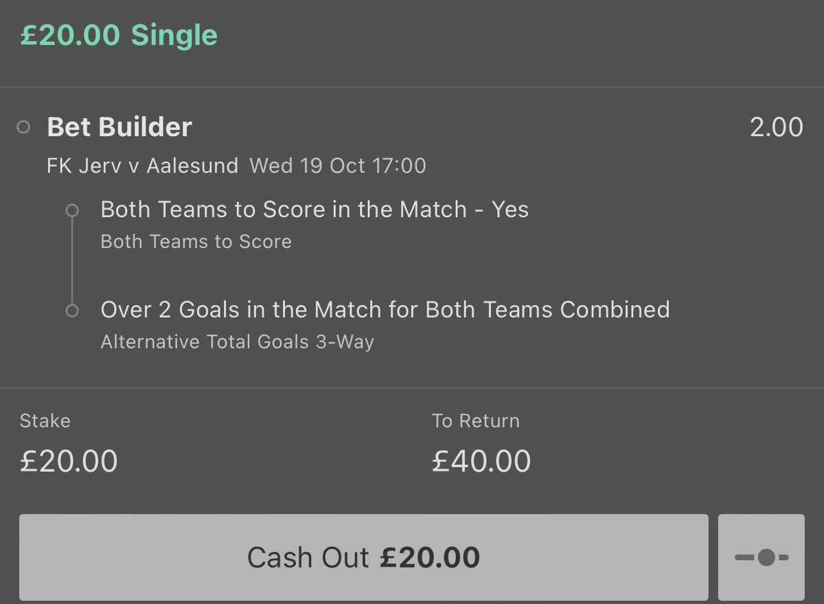 BIGDOGTIPS1's tweet photo. PREMATCH TIP 💰

Norway 🇳🇴 
FK Jerv vs Aalesund 🏟

Both teams to score and over 2.5 goals 📊

2 UNITS 🏦

Like and follow if you’re on 💙

#GamblingTwitter #inplay #betting #football https://t.co/oCXxOf8X6S