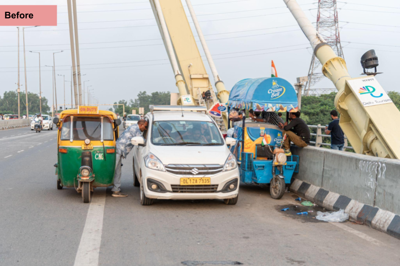 savelifeindia's tweet photo. Last week, we launched India's first #TacticalUrbanismTrial on a bridge, #SignatureBridge, to prevent road crashes and save lives. We thank our partners @DDC_Delhi, @BSESdelhi, @TransportDelhi, @Dtptraffic, @delhiPWD, @dttdc, Design Co:Lab and @Urban_Catalysts for their support. https://t.co/YclaSOtj0k