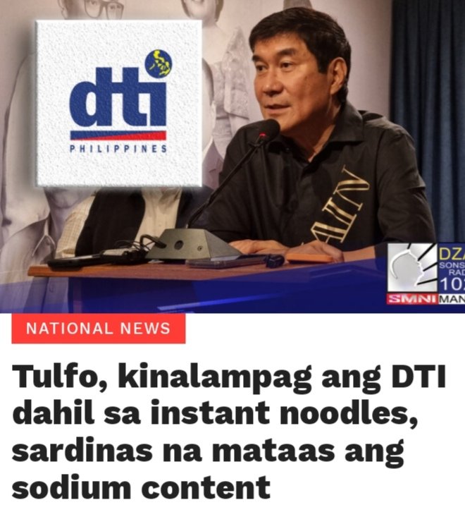 Bilib na san ako kay tulfo ei...Dapat ang kinastigo mo jan sa senado yong FDA.sino ba ang nagaaprove sa isang produkto kung safe ba ito o delikado sa tao diba FDA hindi DTI. Kahol ng kahol mali nmn yong kinaholan. Bobo na nga ako naging tanga pa ako sa narinig ko sayo tulfo.