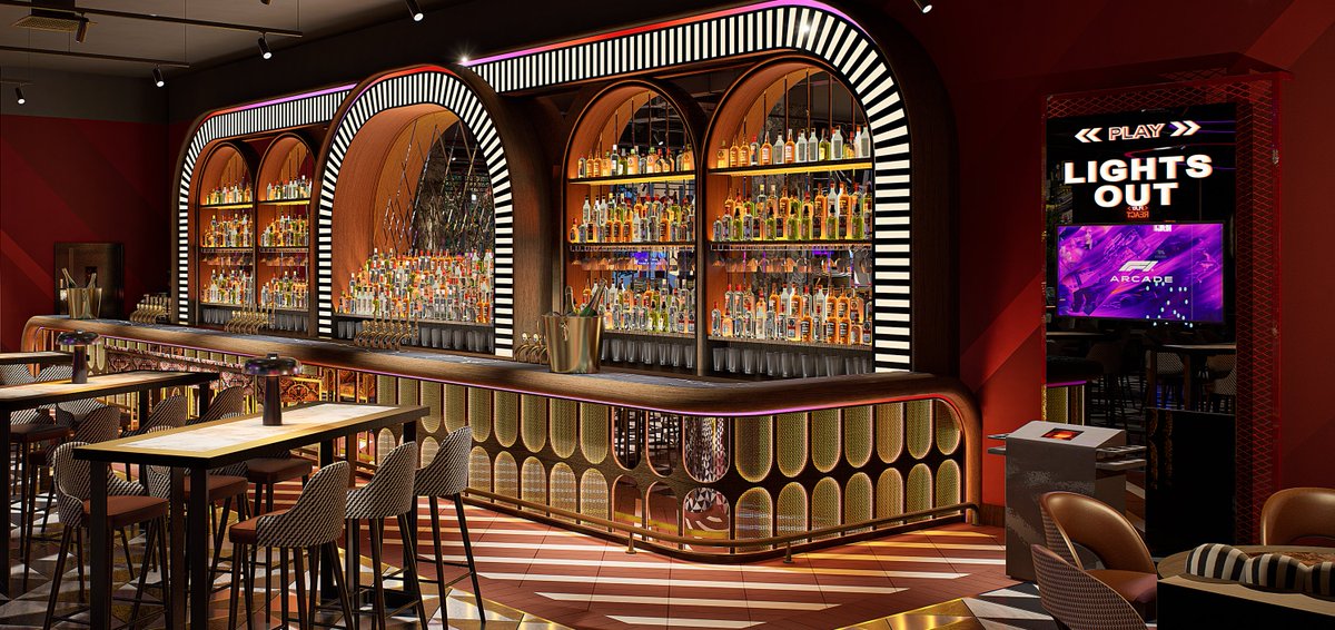 This looks incredible! 😍 New F1 experience venue <a href="/F1Arcade/">F1® Arcade</a> coming to central London, with sim-rigs, bar &amp; food 💫 Launches Nov 24th, so Q is, who's coming with? 😝 #F1