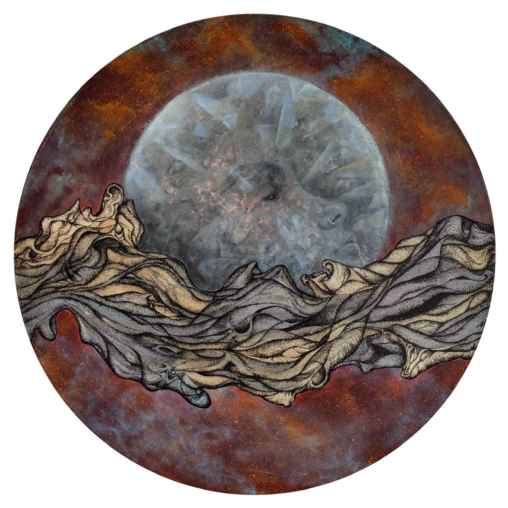 addikcia's tweet photo. M ☽ O N
▲●■ open for bids
I worked on this painting all June in 2021. Between waking and sleeping there was only this painting. I can still feel her attraction and that unique flow of her metallic hairy clouds.
Do you feel her, the moon?
🔊
#artistsupport #ArtistOnTwitter https://t.co/Oysx5Lg9Ox