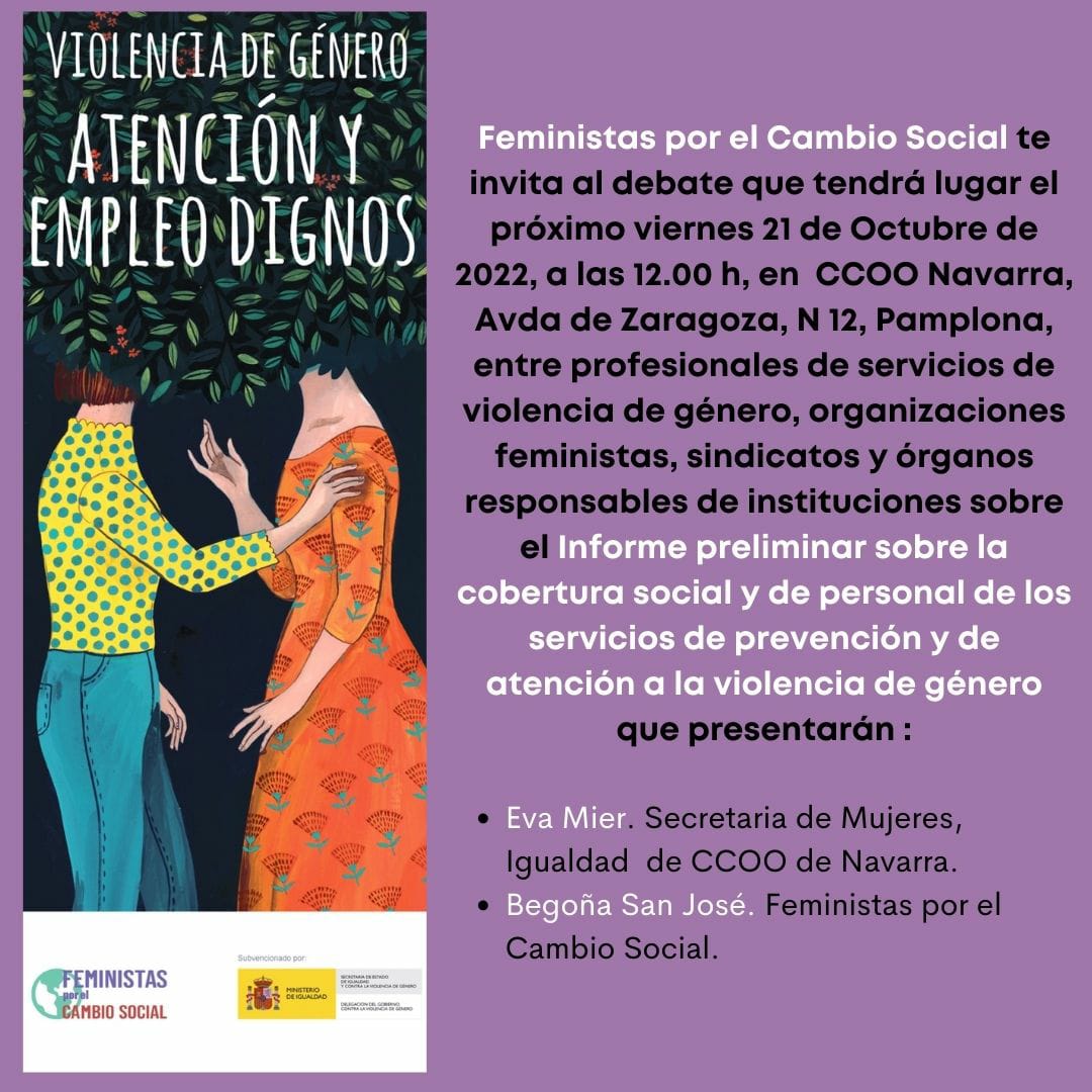 El viernes en nuestra sede de CCOO Navarra. Os esperamos!