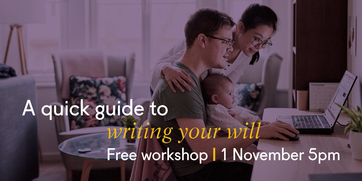 Not sure where to start with your will? Join us at our free workshop for an easy walk through on how to get started at 5pm on 1 November. Taking you through the basics of will writing and giving you a chance to ask us any questions. Sign up now: bit.ly/3eCyd9r
