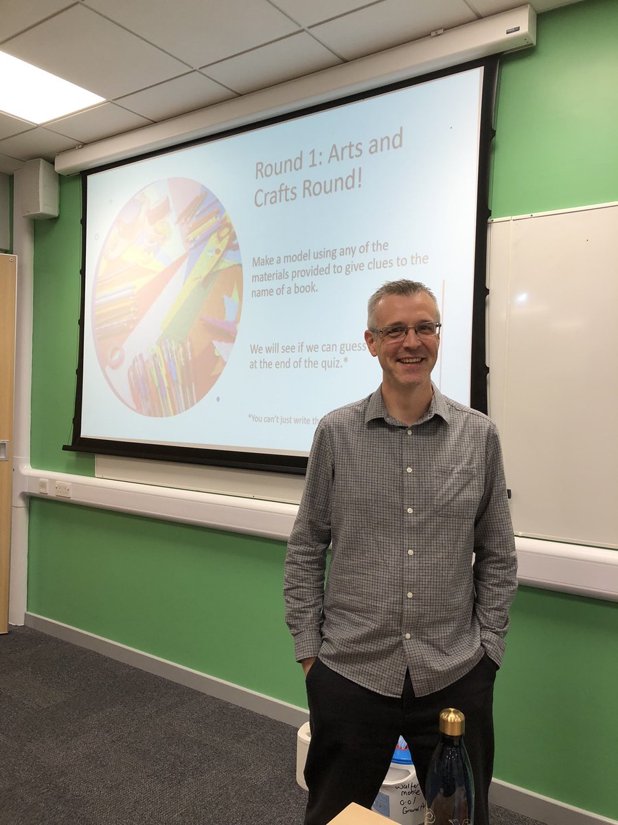 English_Keele's tweet image. We very much enjoyed the first-year social last night - pizza, quizzing, and crafting!