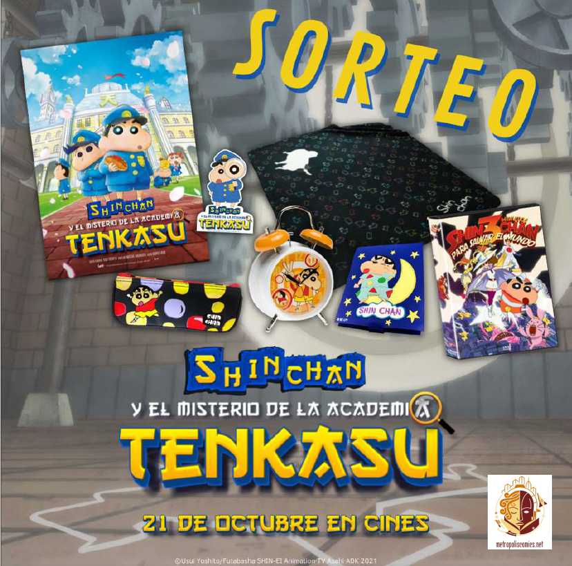metropol_comics's tweet photo. ¡ #SORTEO 🎥PELÍCULA SHIN CHAN🎥 - #POSTEA Y #PARTICIPA!
El 21 de octubre se estrena la nueva película, “Shin chan y el misterio de la academia TENKASU”, así que para celebrarlo, en las tiendas #Metrópolis #Cómics vamos a #sortear ¡¡9 Lotes Shin chan en nuestras ⬇️⬇️ https://t.co/VvWUq3yckL