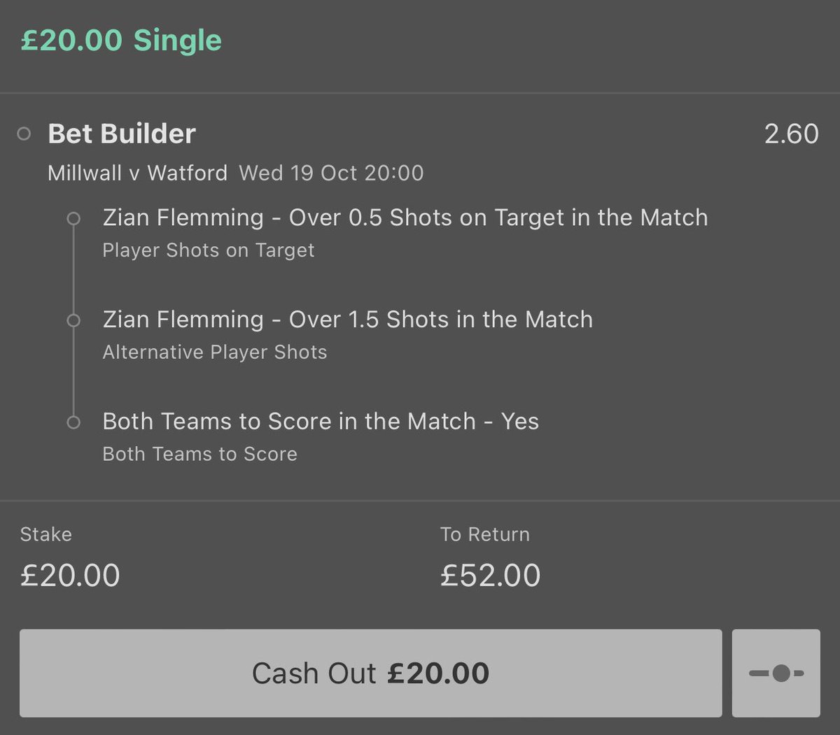 BIGDOGTIPS1's tweet photo. PREMATCH TIP 💰

England 🏴󠁧󠁢󠁥󠁮󠁧󠁿 
Millwall vs Watford 🏟

Zian Flemming over 1.5 shots and over 0.5 shots on target 📊
Both teams to score 📊

2 UNITS 🏦

Like and follow if you’re on 💙

#GamblingTwitter #inplay #betting #football https://t.co/gz2q8gzygz