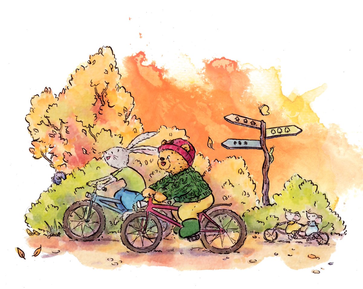 GunaMikelsone's tweet photo. Zelta rudens arī Ričija Rū pasaulē💛🍂🐻 #PriecīhaIlustratore #RičijsRū 
Golden autumn outside my window and also in the world of this wonderful little bear 🧡🍁🐻
#HappyIllustrator https://t.co/c0XxK0AGIK