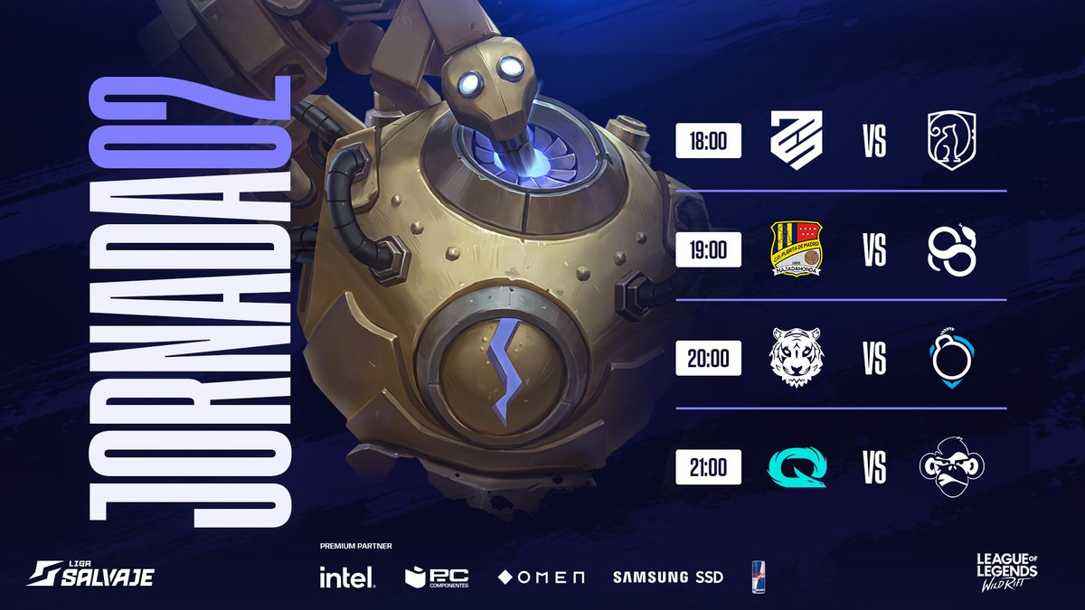 SomosLaTormenta's tweet photo. EY EY🙌

¡Que hoy tenemos #LigaSalvaje2!

Los partidos que veremos esta tarde son:
⚡️@zerozoneclub vs @ClaveDeFaWR
⚡️@CDpuertaMadrid vs @SerpesGaming
⚡️@eTeamTora vs @BlowsGaming
⚡️@QLASH_Spain vs @Muklash__

A las 18:00, la competición de @wildriftES en https://t.co/4H2oqd5fWX https://t.co/856PBCb3bO