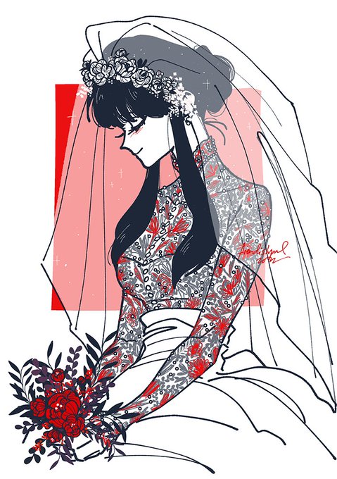 「頭に花 ウェディングドレス」のTwitter画像/イラスト(人気順)｜11ページ目