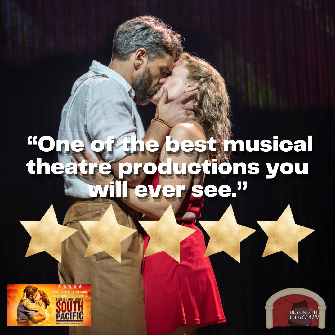 ⭐️⭐️⭐️⭐️⭐️ for the simply outstanding <a href="/southpacshow/">South Pacific</a> which is at <a href="/RoyalNottingham/">TRCH</a> until Saturday.

“This new production could be the best staging the musical has in its over 70 year history.”

beyondthecurtain.co.uk/2022/10/south-…

📷 Johan Persson