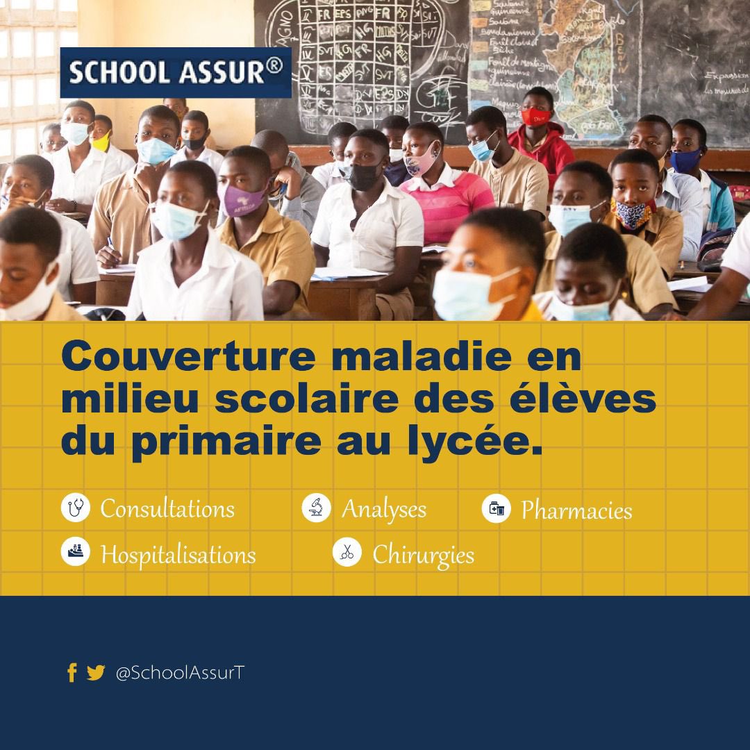 SchoolAssurT's tweet photo. Fidèle à son engagement d’assurer une éducation pour tous, et de meilleure qualité le Président @FEGnassingbe renouvelle cette année encore la protection sociale en milieu scolaire en facilitant l’accès à la couverture maladie des apprenants du Togo.

#1
#AnneeScolaire
#TgTwittos https://t.co/xR2EAULE6D