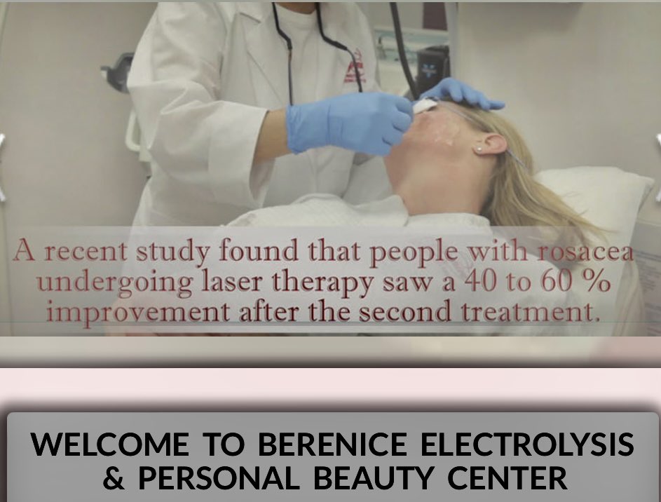 Yes, it is true! 40 to 60% improvement with rosacea after the second laser treatment. Call us for a consultation. #rosacea #bereniceelectrolysis #laser
