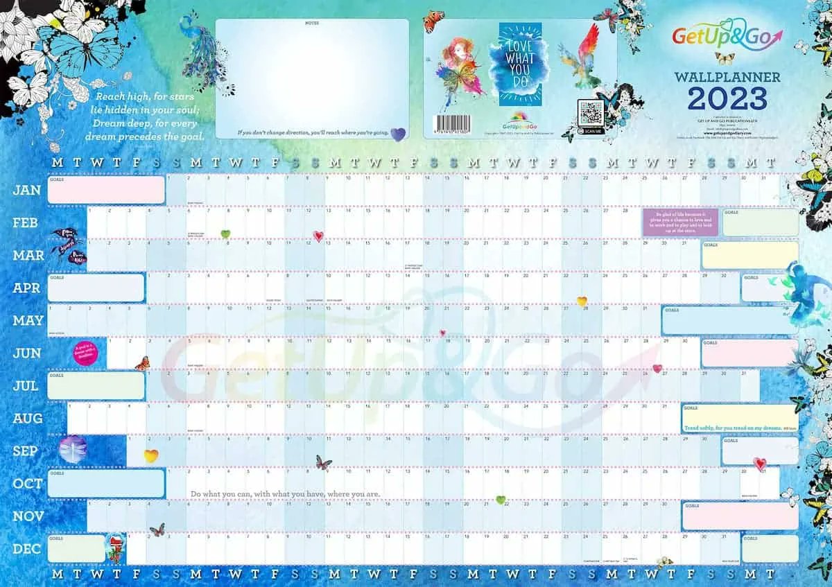GetUpAndGo1's tweet image. "Any good action is better than no action" #wednesdaythought 
This beautiful Wall Planner allows you to focus on important activities and to
keep your entire 2023 in view. #planner2023 #getupandgodiary 
visit buff.ly/3CJ7zDD