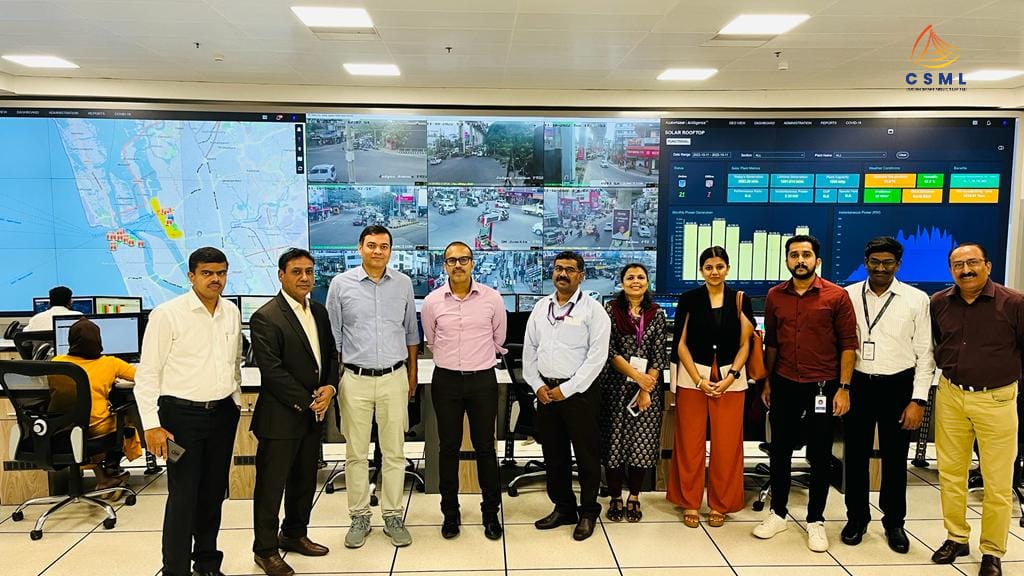 CSML__'s tweet photo. MoHUA Joint Secretary Mr. Kunal Kumar & Director MoHUA Mr. Rahul Kapoor visited the Kochi IC4 (Integrated Command Control and Communication Centre) on the occasion of the CEOs Conference 2022 which was held in Kochi.
#100CCC
#SmartCitiesMission
#datahub
#Integration https://t.co/27dLkvcypu