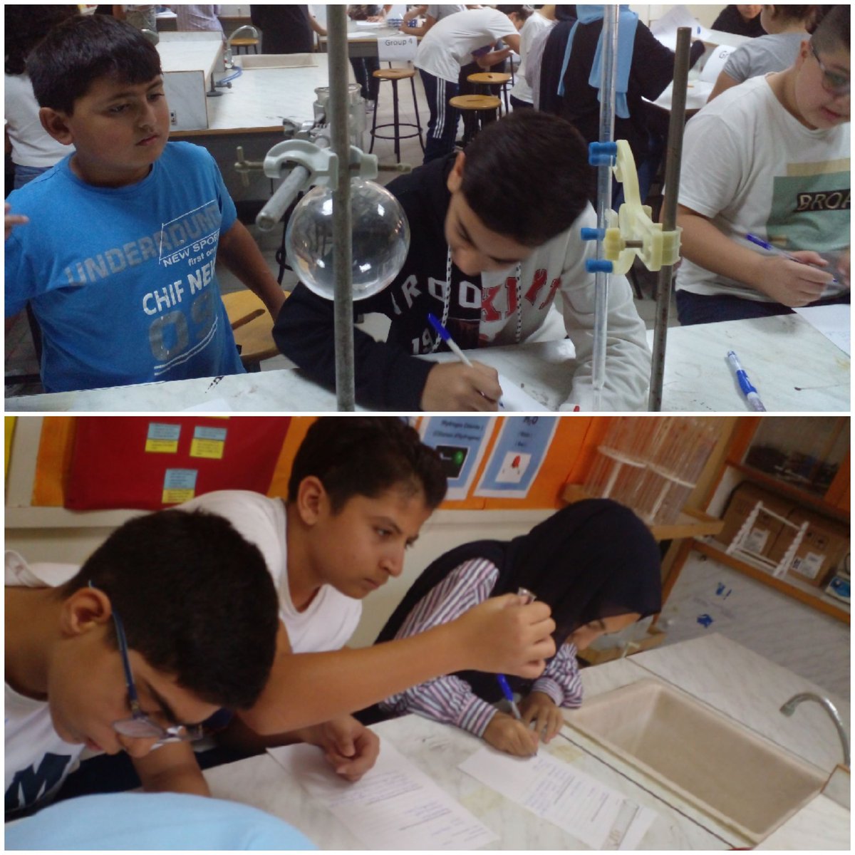 TahaniDandashli's tweet photo. As groups; grade 7 students learned about the diverse laboratory glassware.
@SihamNoueiry @MakassedSaida https://t.co/vsrQffCCn4