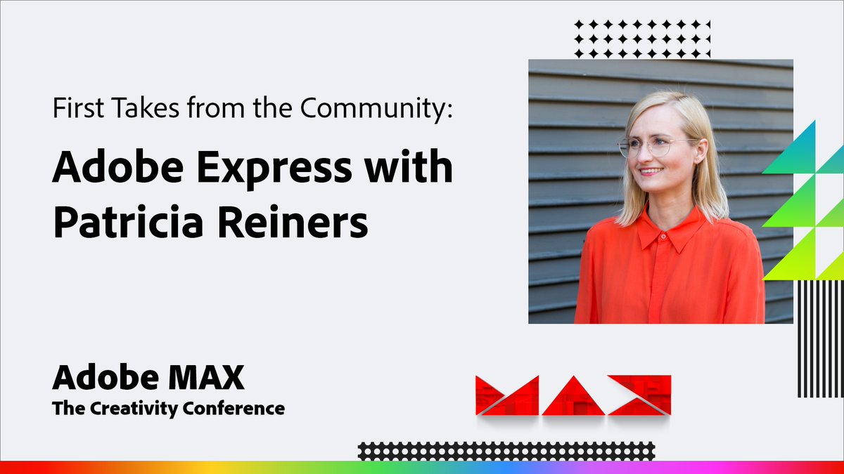 Watch me live today at 5pm (CET) <a href="/adobemax/">Adobe MAX</a> talking about Adobe Express, Personal Branding and creating #socialmediacontent ✨

adobe.com/max/2022/sessi…