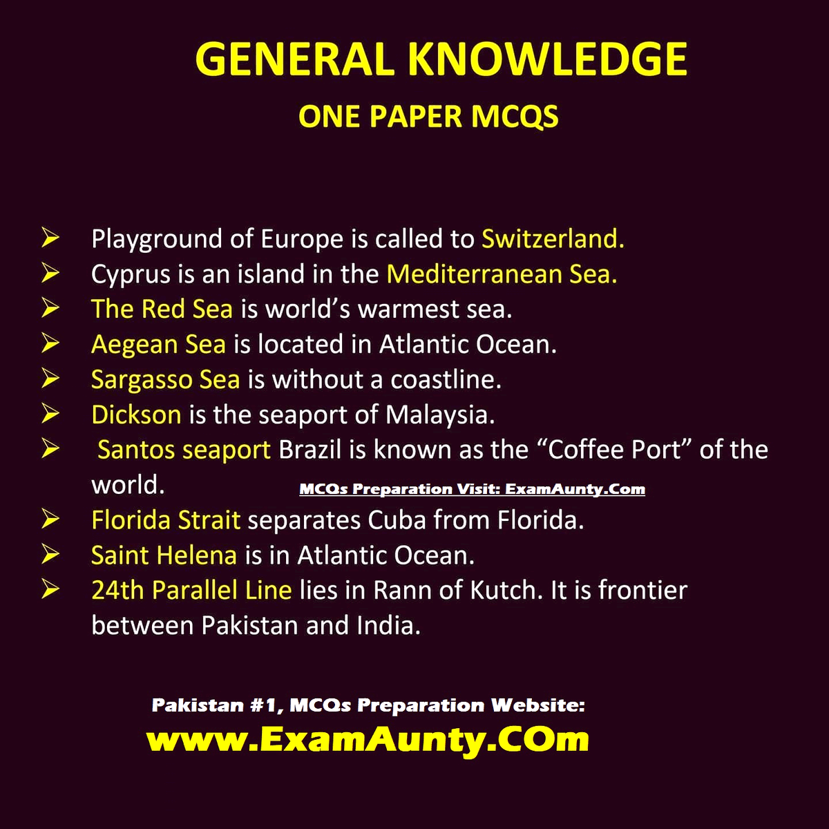 AuntyExam's tweet photo. General Knowledge MCQs
https://t.co/zOQ2sByl8f
For
#CSSExam #CSS2023 #PMS2022 #PMS #PPSC #FPSC #SPSC #KPPSC #upscexam #upscaspirants #upsc #GeneralKnowledgeMCQs #generalknowledge https://t.co/D4eQtodUOX