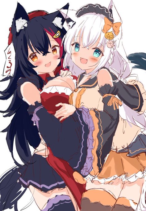 ハロウィンのフブミオのラフ〜🎃 