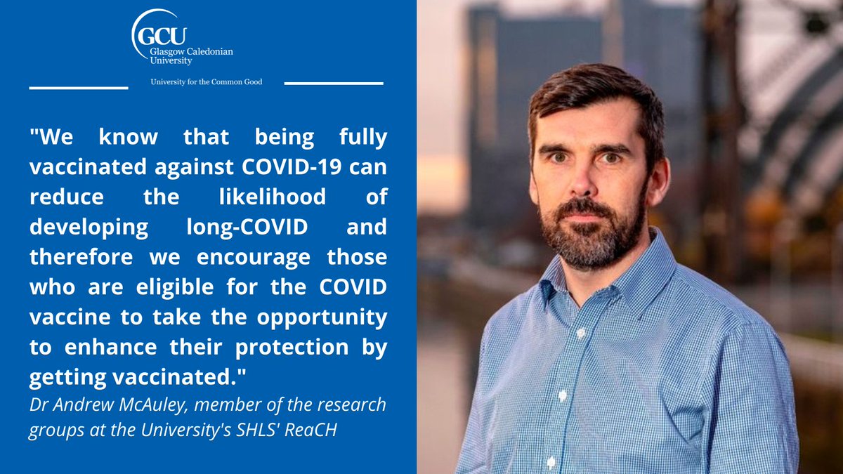 📢First results from largescale long-COVID study! GCU Reader and Public Health Scotland Consultant Healthcare Scientist Dr Andrew McAuley played a key role in the first largescale study into long-COVID in Scotland. Find out more➡️ bit.ly/3TzMoKY