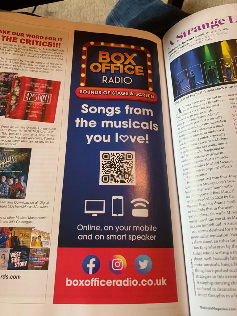BoxOfficeRadio's tweet photo. Check us out in the brand new @MusicalsMag ! #BoxOfficeRadio https://t.co/BgBM5HmTEa