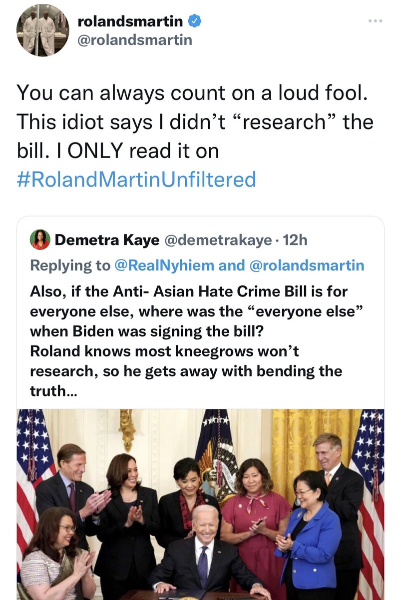 demetrakaye's tweet photo. Of the many disagreements I’ve had on these Apps, I don’t ever remember being called names by even the most staunch Republican. @rolandsmartin wants Black people to believe that Democrats are better, but here he is talking to a Sista like a N!gga on the street. https://t.co/UpCL5M1teO