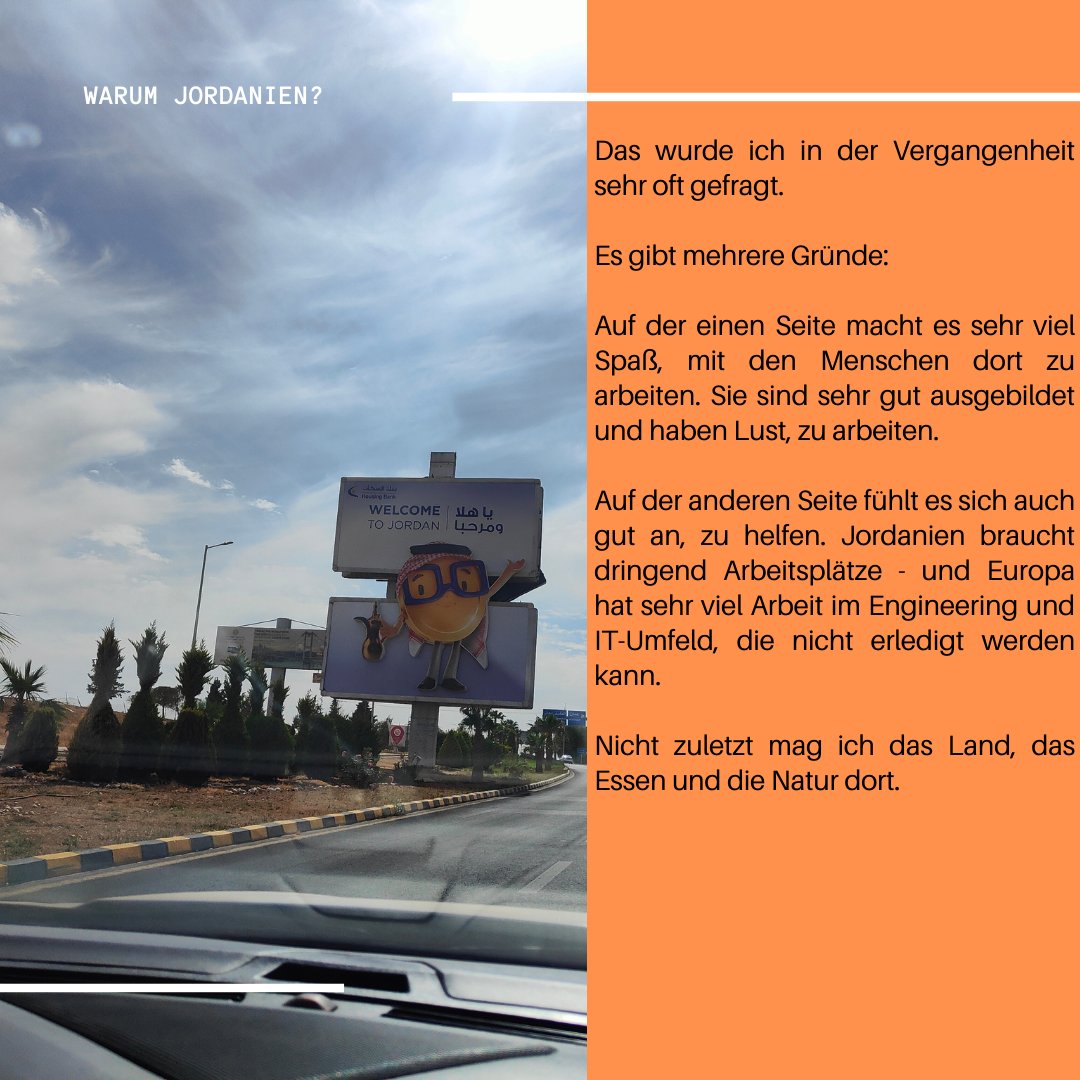 OliverGebert's tweet photo. Was zieht mich nach Jordanien? Warum gerade dort einen Standort eröffnen?

Sprecht mich gerne an, wenn ihr die lange Geschichte hören wollt! Ansonsten: hier die Kurzform.
#Jordanien #MenschenSuchenArbeit #ArbeitSuchtMenschen https://t.co/ntKnUiO6Qw