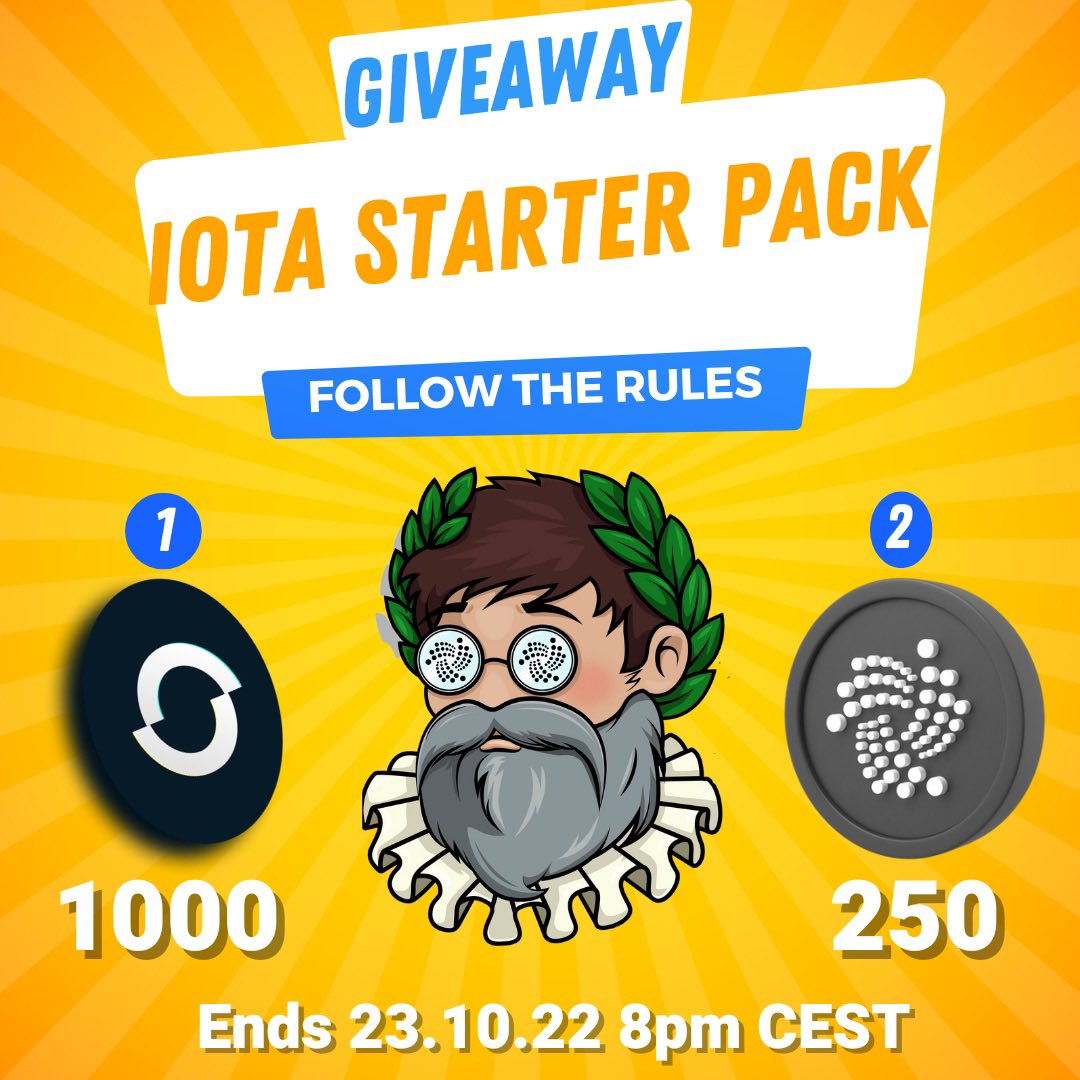You guys are the best! As a thank you  I am giving away one ultimate IOTA starter pack worth $120+ 💣

1000 #Shimmer
250 MIOTA 

To enter:
• Follow @IOTApoet
• RT, like and comment “#IOTA”
• Tag 1 friend 

If you are subscriber to my YouTube channel (see bio) = a bonus 250SMR