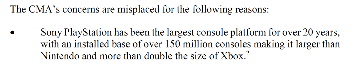 Zuby_Tech's tweet photo. A few false statements from Microsoft once again:
-Microsoft says "PlayStation had an install base of 150+ Million" but PlayStation had sold ONLY 134.3 Million units combined (PS4 & PS5) also had 106 Million MAU's by Q4 2021 nowhere near 151.4 Million figure https://t.co/xhoVmbRvia