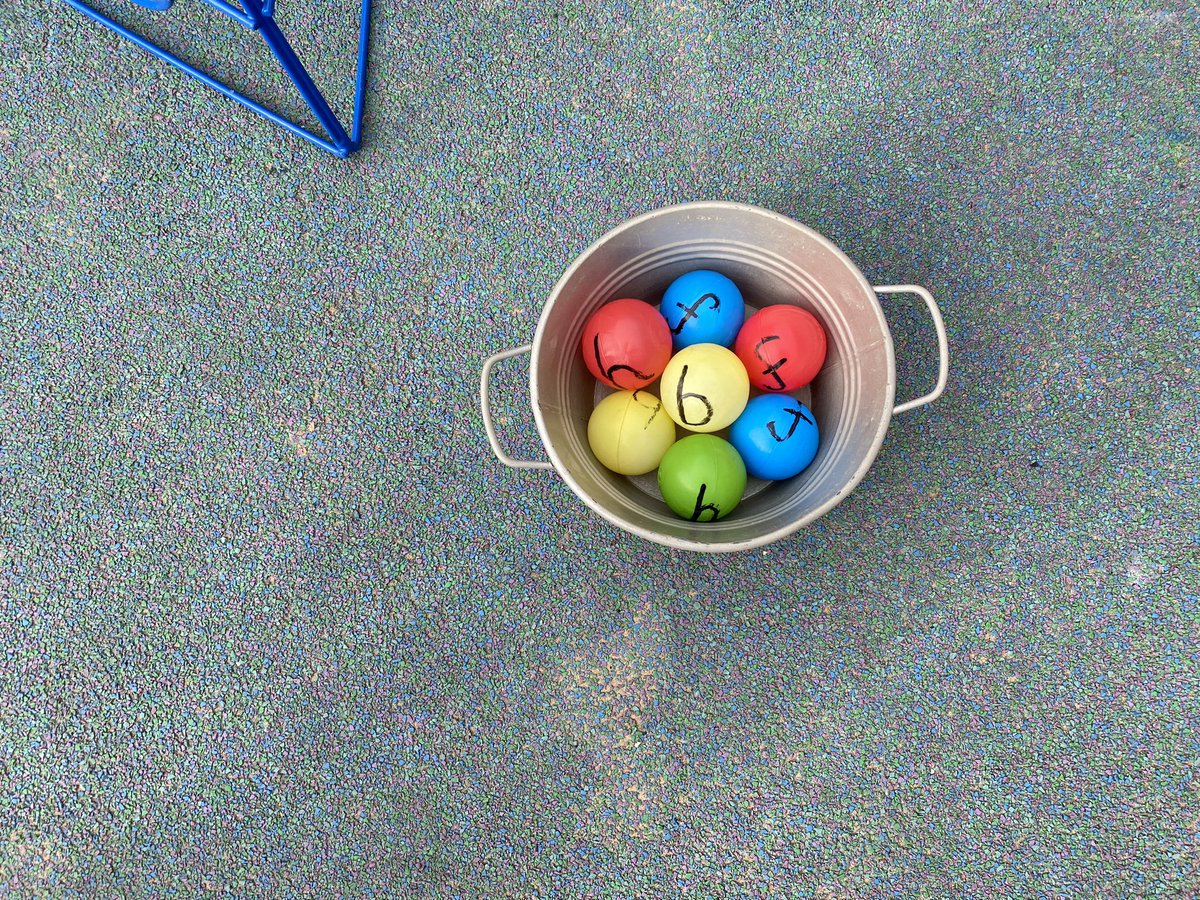 ElleRowe9's tweet photo. Extending from my previous activity! Using balls and gutters with our newest sounds on them. The children loved this and engaged all morning! #phonics #eytagteam #earlyyears https://t.co/xj4or9K87R