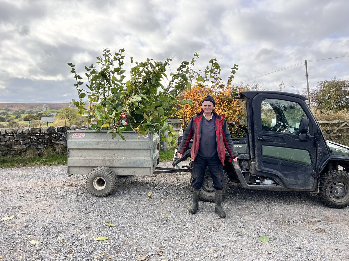 Just One of the farmers we are working with, Derek Greenwood, 78 years old, and he’s more excited than me about project.. someone once said to me farmers don’t like trees.. what a load of nonsense..