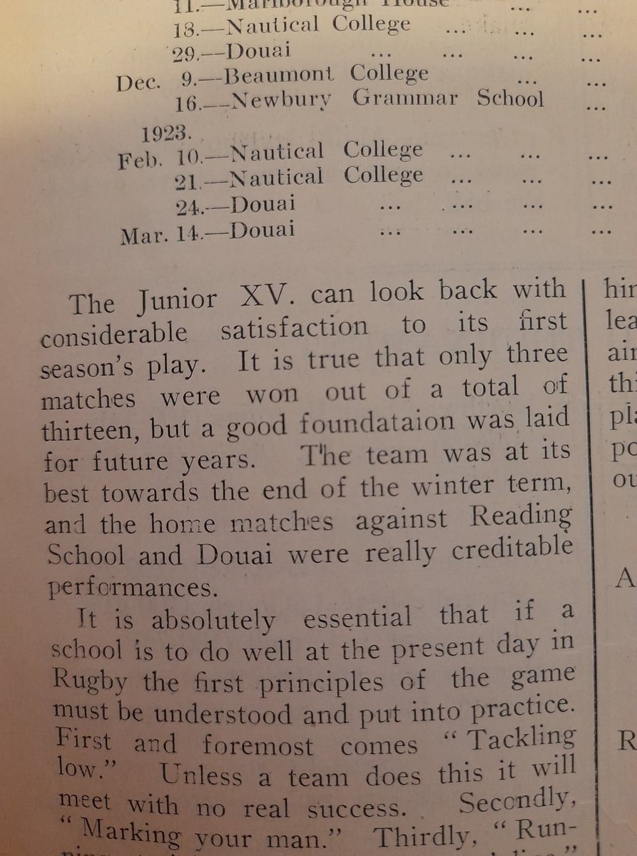 OratoryArchives's tweet photo. Our takeaway from the 
@OratoryRugby 1922 season is that we should look to the B team for quality results #OratoryRugby100 #OratoryConfidence. https://t.co/8OsmVHmter
