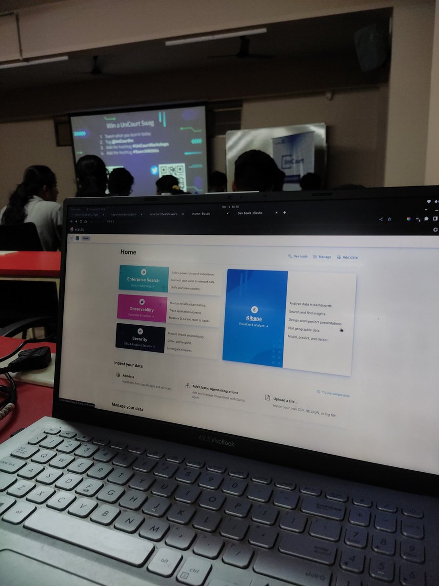 Shaman_SR1's tweet photo. I just finished a wonderful session from unicourt and I got to learn about docker and setting up postgres db using docker. And also learnt about Elastic search and kibana
@UniCourtInc
#UnicourtWorkshops
#SearchWithUs https://t.co/iP37N1eGb5