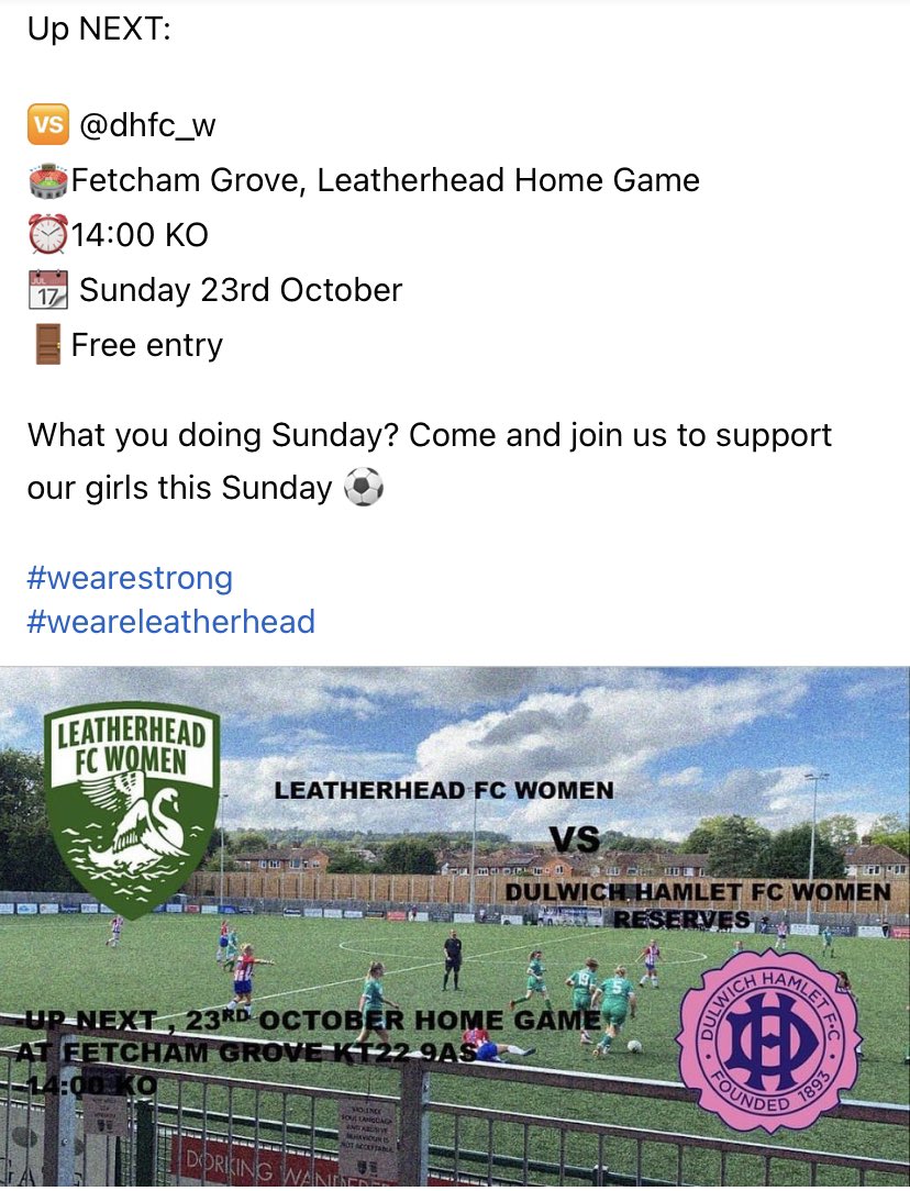 <a href="/LeatherheadFC/">Leatherhead FC</a> <a href="/ClubTanners/">Tanners Supporters Club</a> <a href="/livingkt22/">Leatherhead Living - East Surrey News</a>