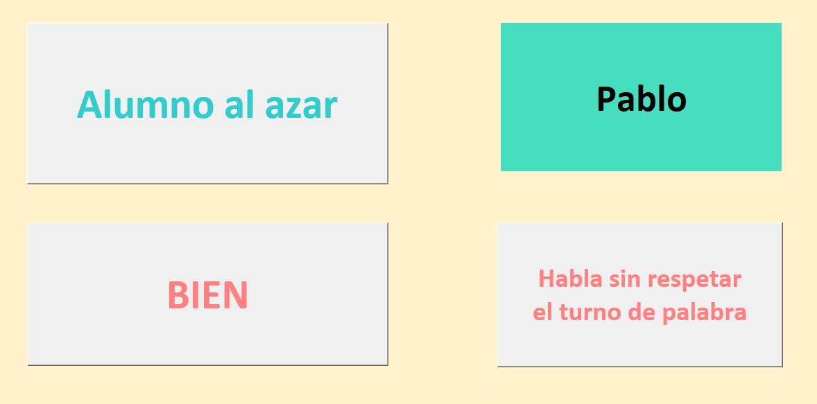 LauraSerranoSB's tweet photo. Para fomentar la participación de todos los alumnos, este programa nos permite escoger al azar un alumno de nuestra lista. Aquellos que respondan bien, ¡ganarán un punto!
Pero cuidado, el programa restará un punto a los alumnos que no respeten el turno de palabra #IEPLearns https://t.co/P5fvdspPmq