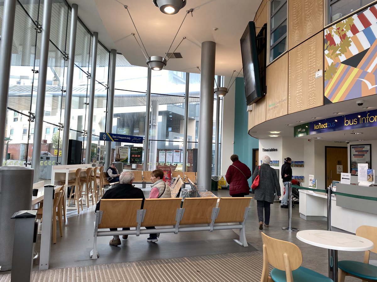 philstockley's tweet photo. Off on a bit of a trip round East Anglia for a few days. Starting at the very impressive Norwich Bus Station, with a brilliant travel shop and cafe and excellent wayfinding information (did I read somewhere that this is the work of @grm_mapping ? Top marks if so) https://t.co/kpSn46BNv0