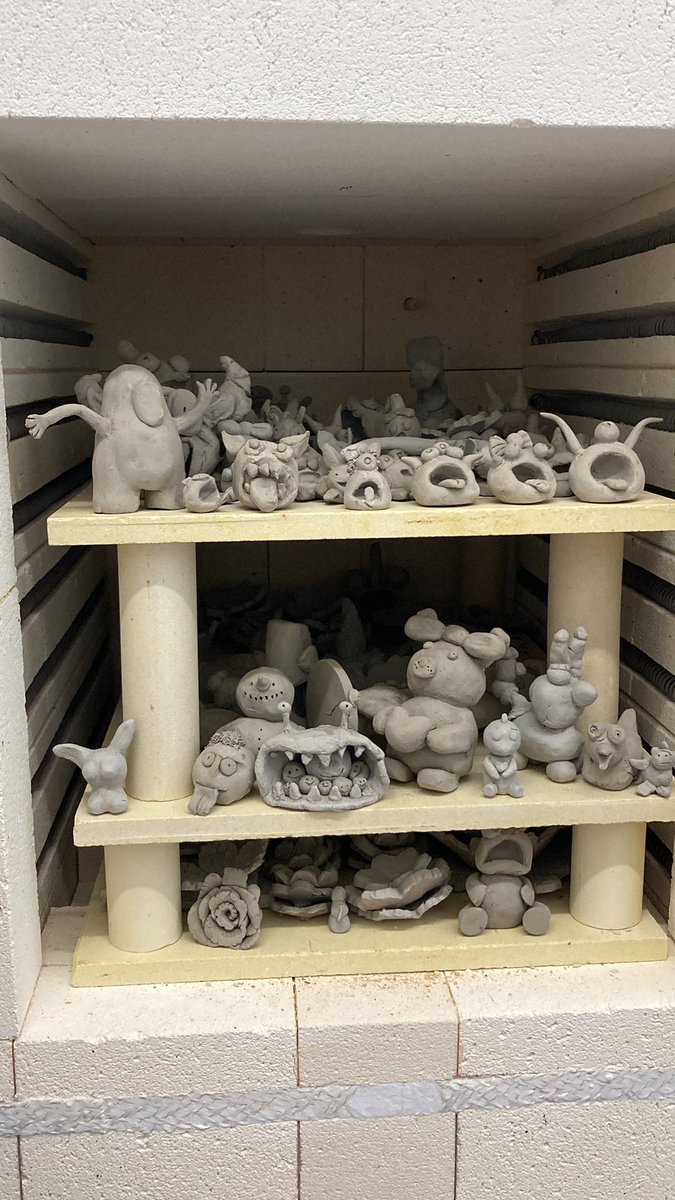 Our kiln has been packed full of fantastic monsters made year 8 and 9 learners during art wellbeing lessons.