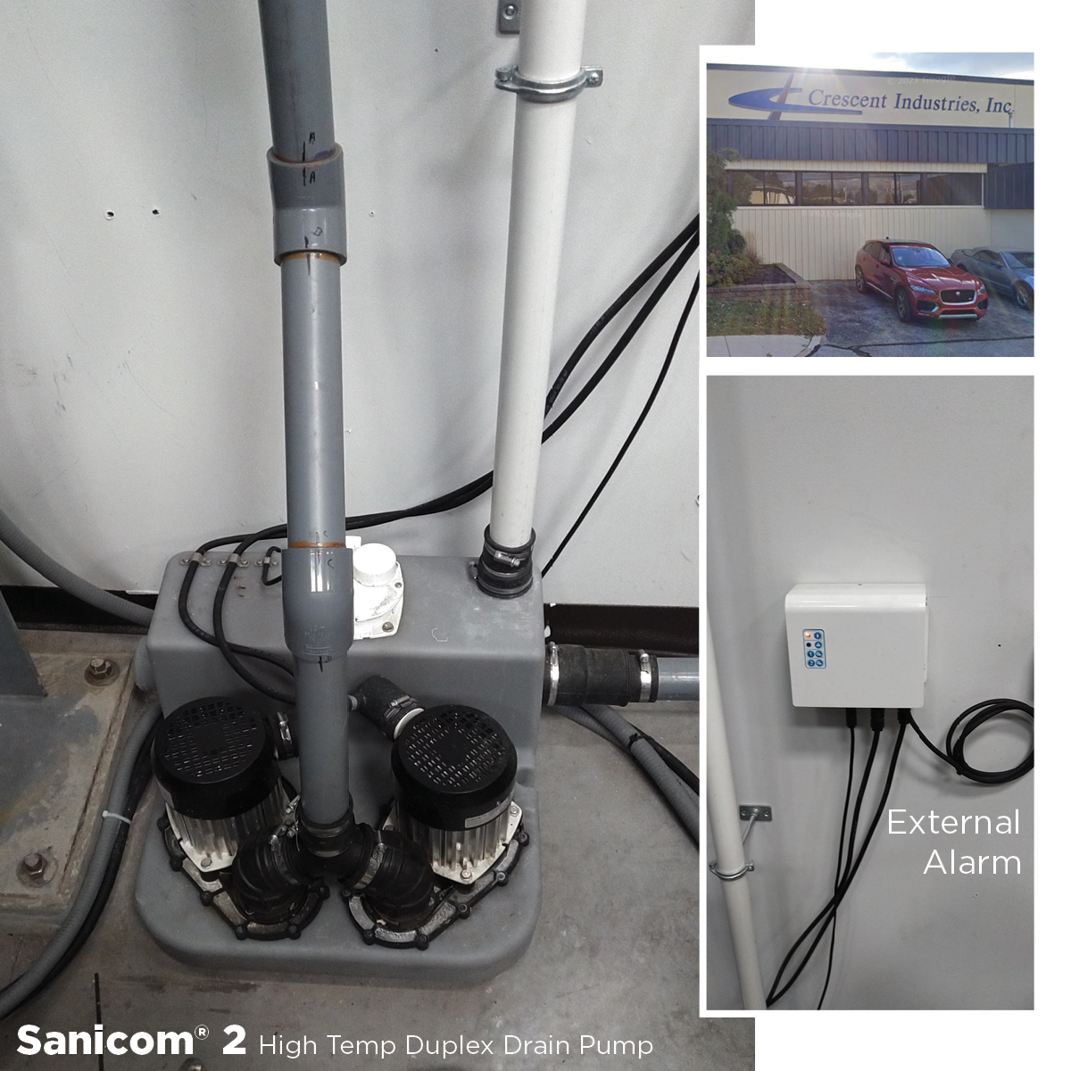 SanifloUSA's tweet image. Seen our newest Case Study? our #Sanicom2 #duplex #DrainPump was used by Crescent Industries, to #drain 240 gallons of high-temp graywater from three ultrasonic cleaning tanks! 😍🙌🏻🌟 What an innovative way to keep plastic injection molds contaminant-free.
bit.ly/Com2-CrescentI…