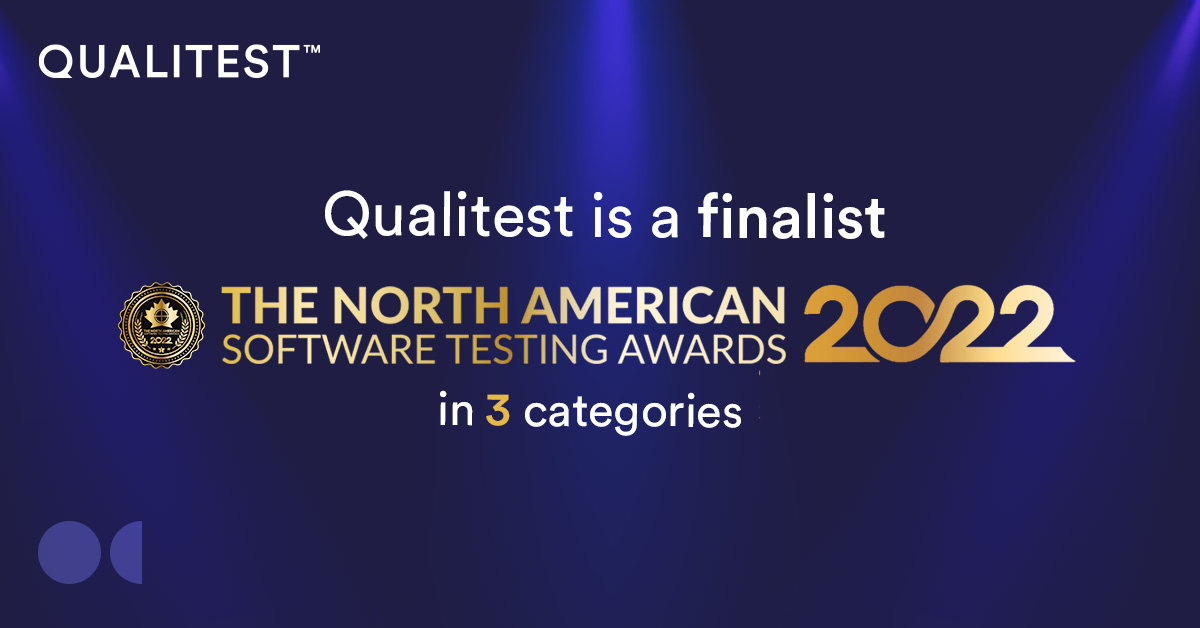 Qualitest's tweet photo. Qualitest is proud to announce that we have been chosen as the finalists of the #NorthAmericanSoftwareTestingAwards2022 in 3 categories. 
Learn more https://t.co/XYqGiS3kvS 
#NorthAmericanSoftwareTestingAwards #SoftwareTestingAwards https://t.co/DAfxWQ5H78