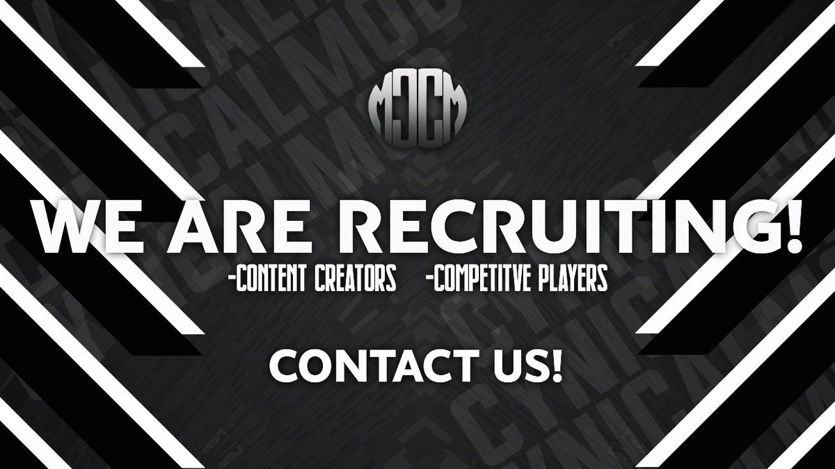 CynicalMob's tweet photo. We’re recruiting for: 

-Content Creators (all platforms)
-Community members
-Managment/Moderator
-GFX Artist 
-Video Editor 
-Esports Director 
-CoD Team (CDL)
-Warzone Team
-Apex Team
-Fortnite Team
-Overwatch 2 Team

Contact: @MissJugJugs or @daddyd3eath if interested! https://t.co/DdYr8aihuG