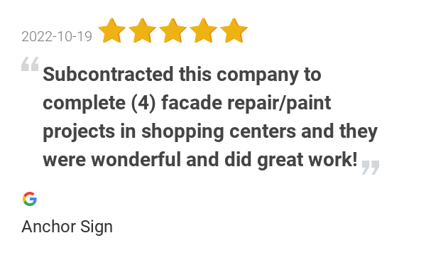SmithProPaint's tweet photo. New 5.0-star Review: "Subcontracted this company to complete (4) facade repair/paint projects in shopping... https://t.co/FxydDZemN3