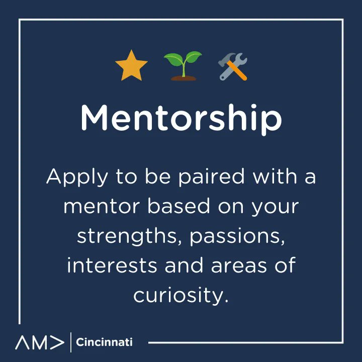 AMACincinnati's tweet photo. Grow, Build &amp; Show your skills with AMA’s pilot Mentorship Program! 

Find your mentor to help gain skills, wisdom, and advice from someone who complements and shares some of your attributes. 
Apply now to be a mentee! See the link in our bio!

#AMACincinnati https://t.co/MVDWiz0fBO