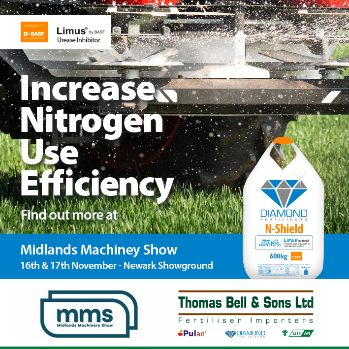 ThomasbellFert's tweet photo. Join us at the @MidsMachinery at Newark Showground on 16th & 17th Nov.
A great opportunity to find out more about N-Shield fertilisers protected by Limus and how they can help increase your NUE
See you there!
#midlandsmachineryshow #fertiliser #limusprotects #nitrogensul https://t.co/7KTQxraaVt